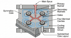 Multi-cavity mold inner structure