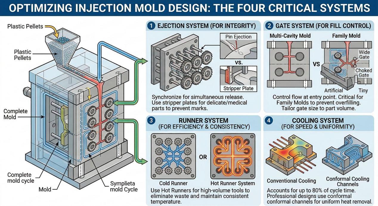 The consideration of optimizing injection mold design